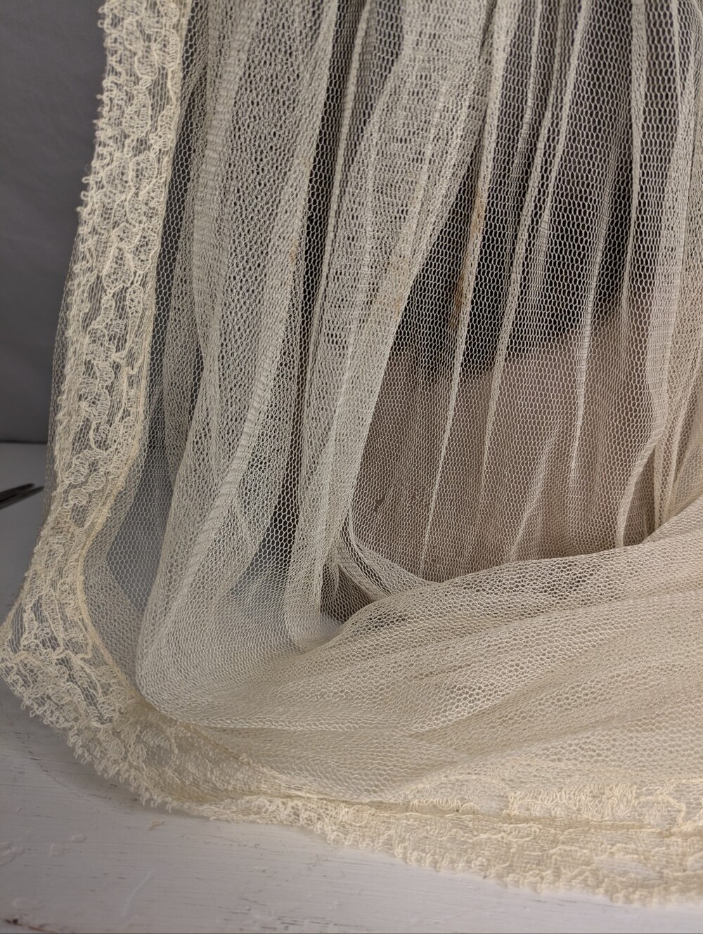 Antique Juliet Cap Bridal Wedding Veil - Picture 10 of 10